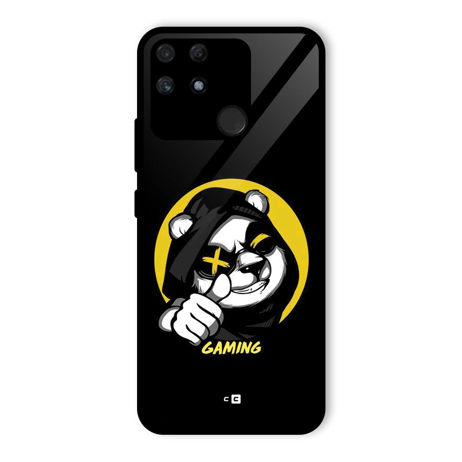 Gaming Panda Glass Back Case for Realme Narzo 50A