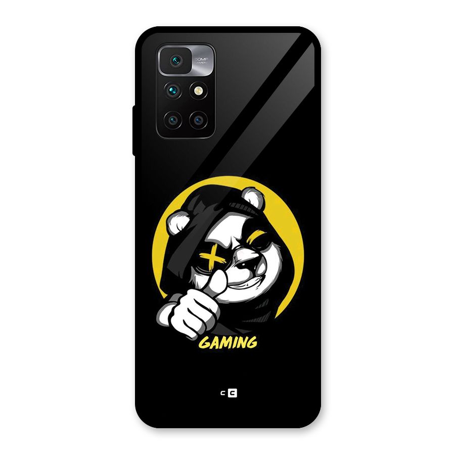 Gaming Panda Glass Back Case for Redmi 10 Prime