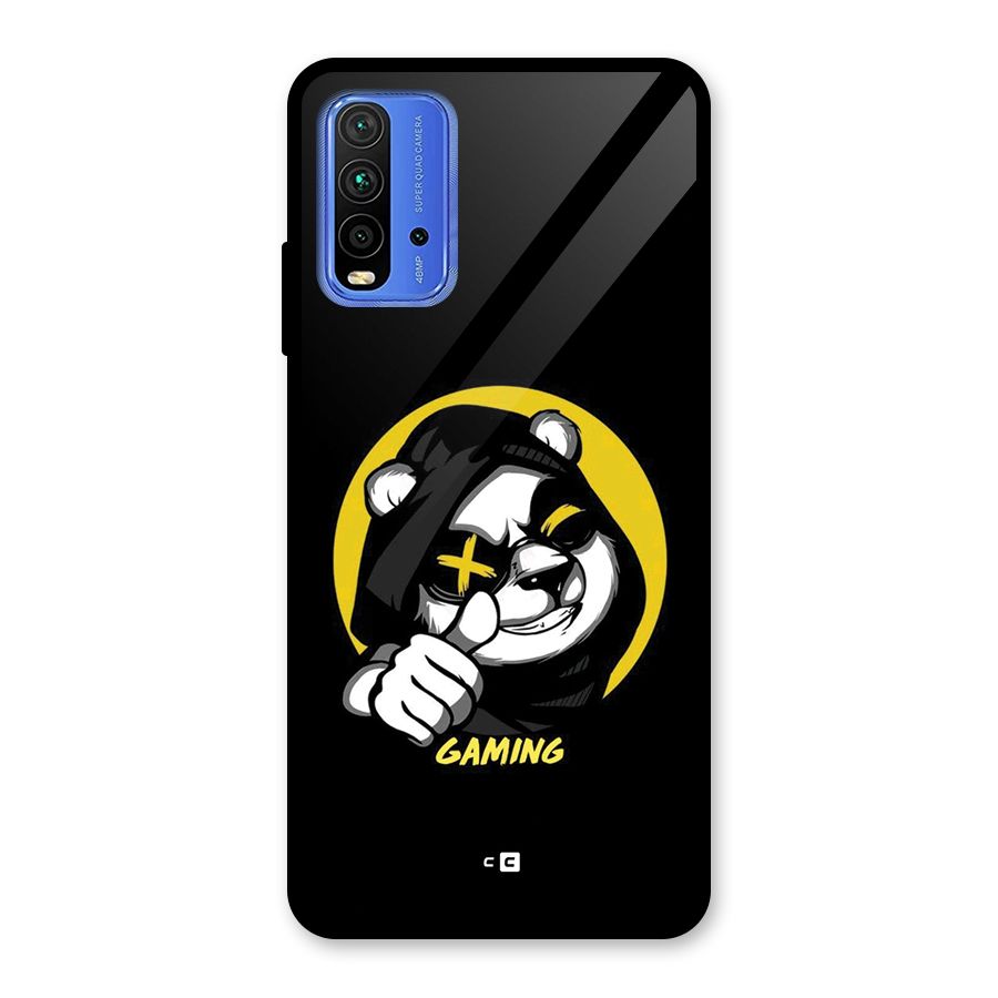 Gaming Panda Glass Back Case for Redmi 9 Power