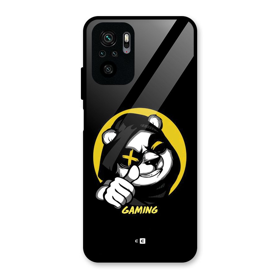 Gaming Panda Glass Back Case for Redmi Note 10S