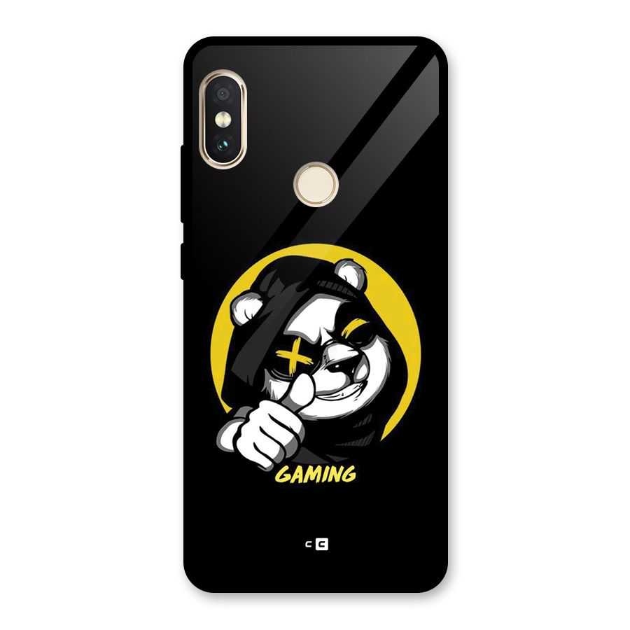Gaming Panda Glass Back Case for Redmi Note 5 Pro