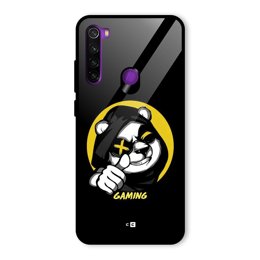 Gaming Panda Glass Back Case for Redmi Note 8