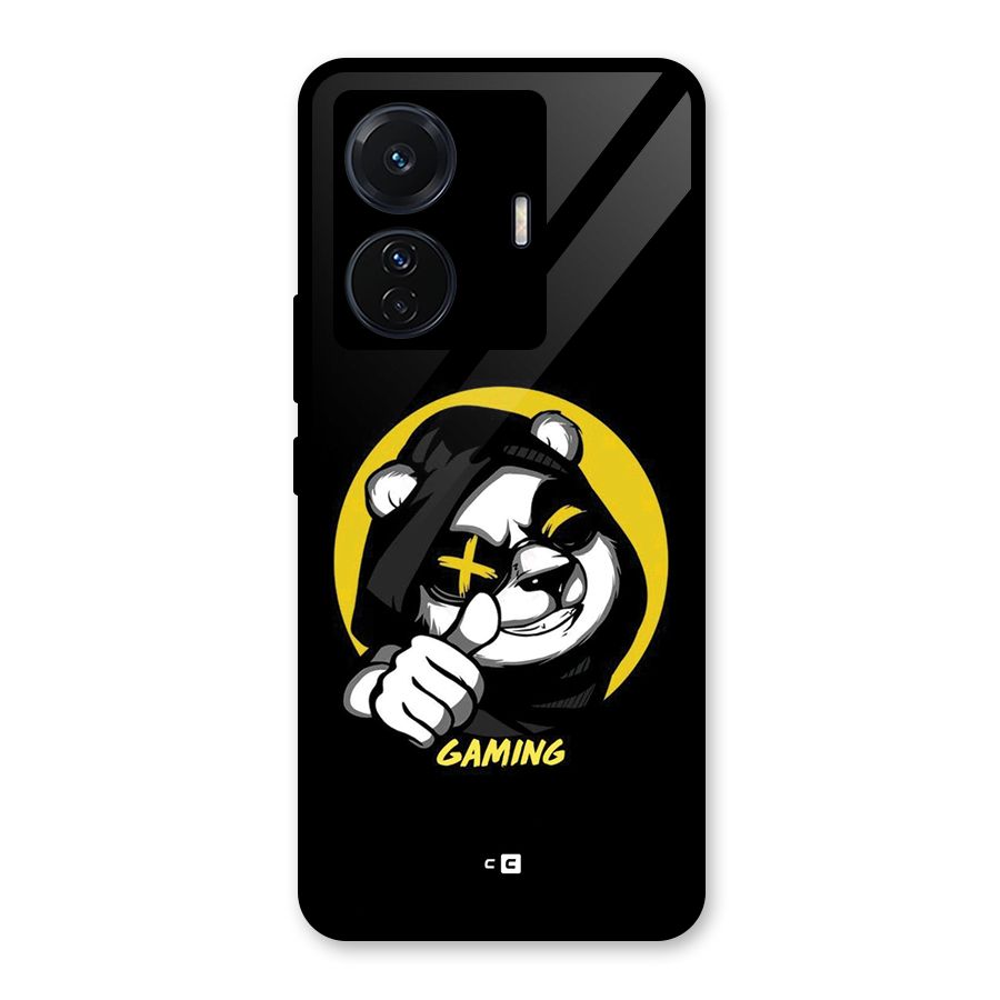 Gaming Panda Glass Back Case for Vivo T1 Pro