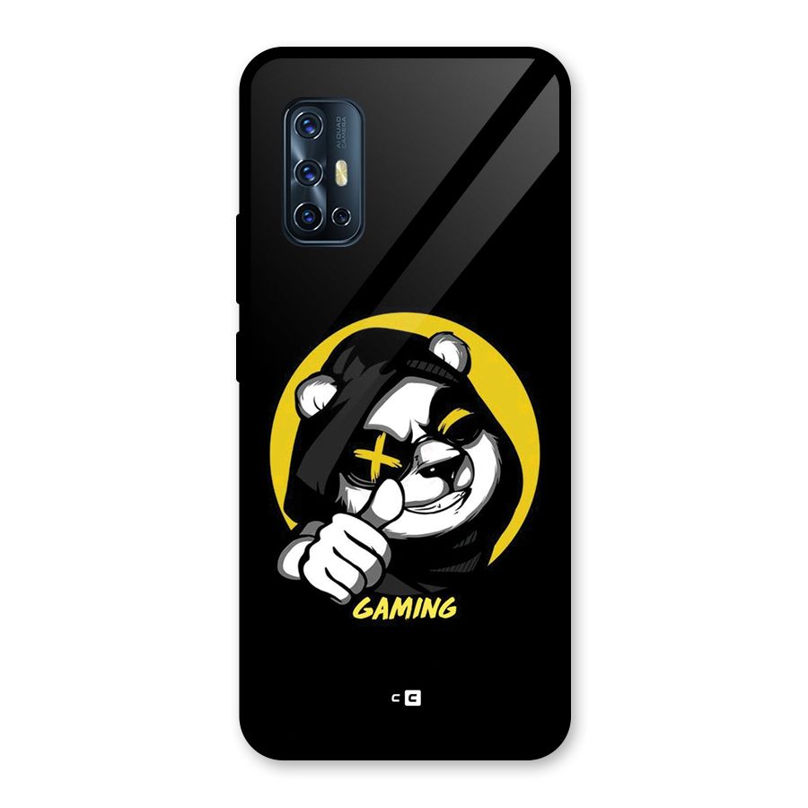 Gaming Panda Glass Back Case for Vivo V17