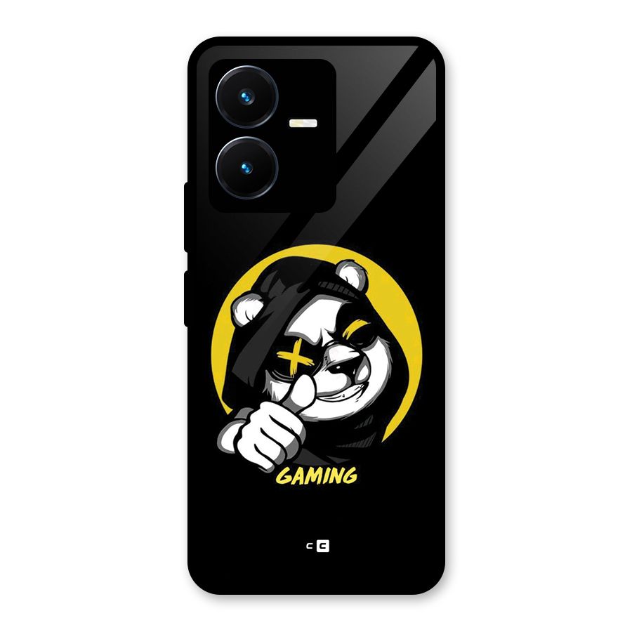 Gaming Panda Glass Back Case for Vivo Y22s