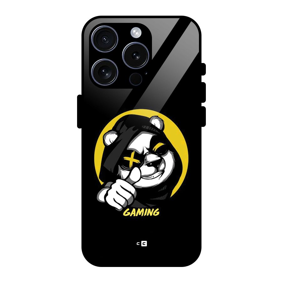 Gaming Panda Glass Back Case for iPhone 15 Pro