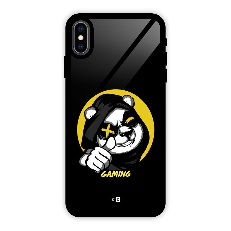 Gaming Panda Glass Back Case for iPhone XS Max