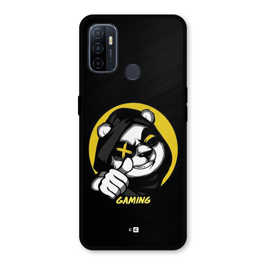 Gaming Panda Metal Back Case for Oppo A53