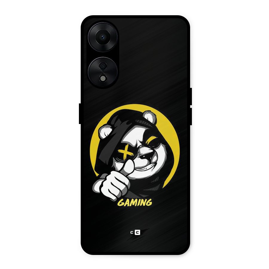 Gaming Panda Metal Back Case for Oppo A78 5G