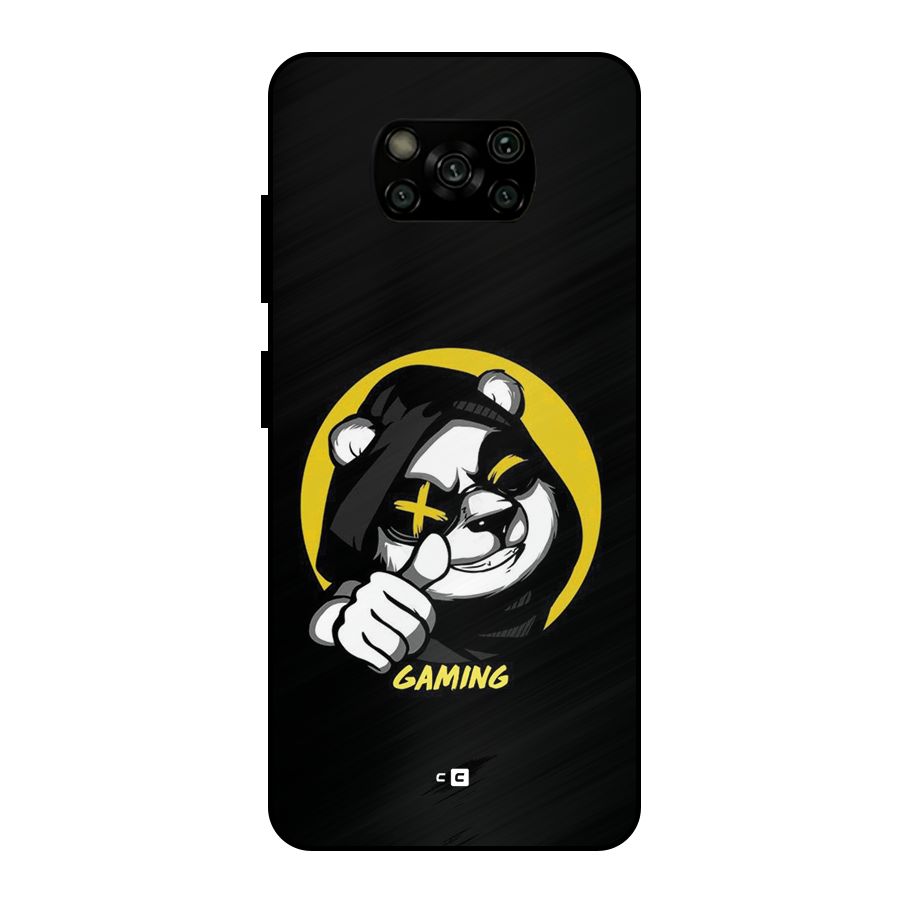 Gaming Panda Metal Back Case for Poco X3