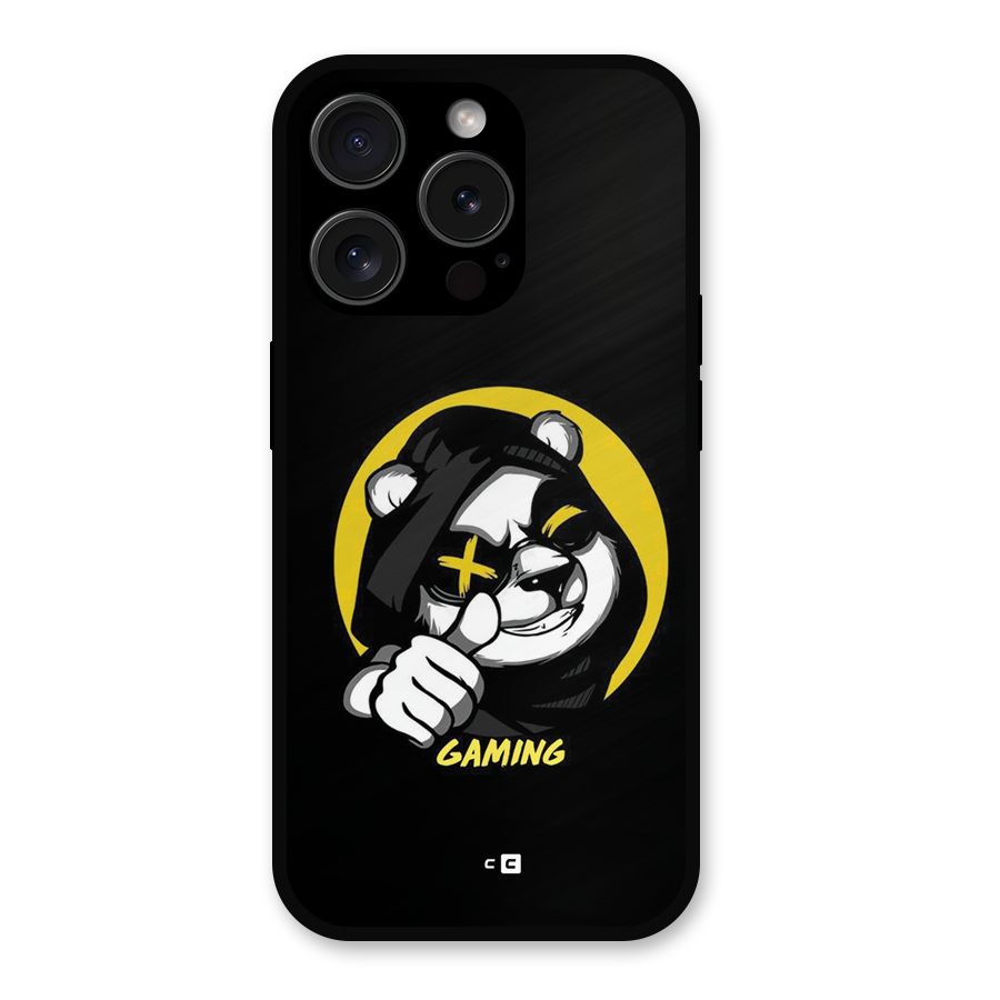 Gaming Panda Metal Back Case for iPhone 15 Pro