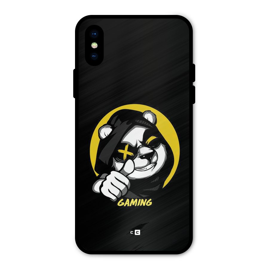 Gaming Panda Metal Back Case for iPhone XS