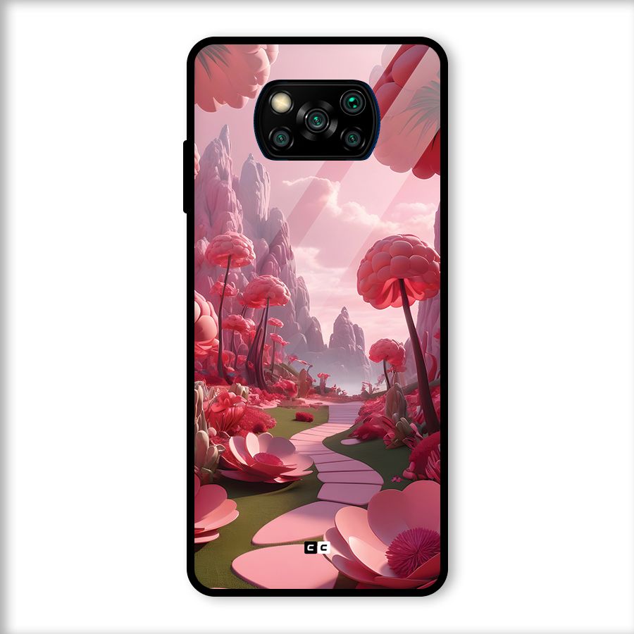 Garden Of Love Glass Back Case for Poco X3