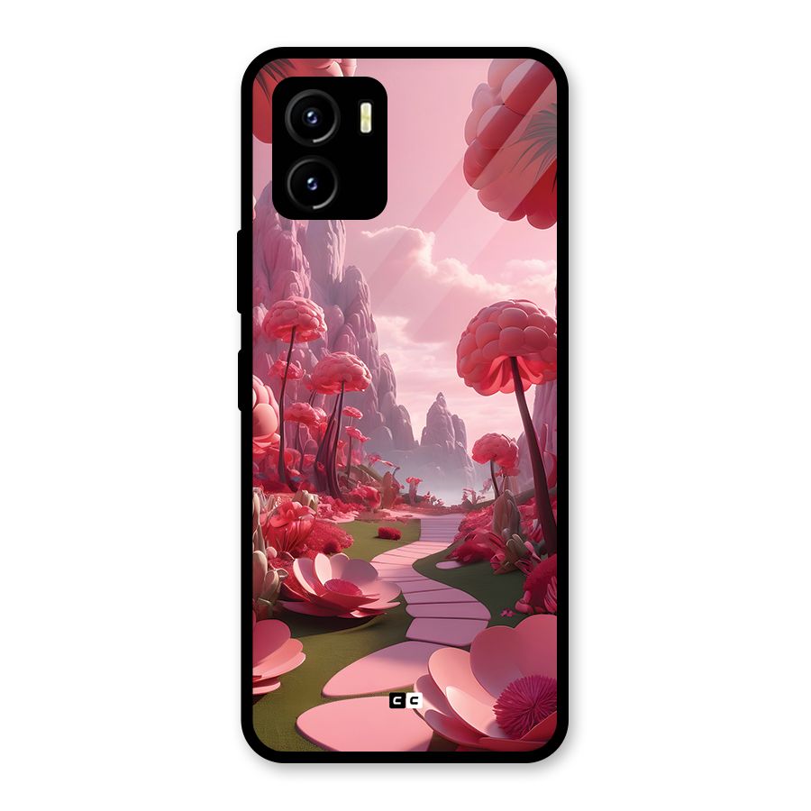 Garden Of Love Glass Back Case for Vivo Y15s
