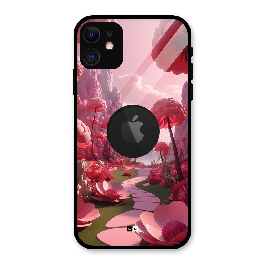 Garden Of Love Glass Back Case for iPhone 11 Logo Cut