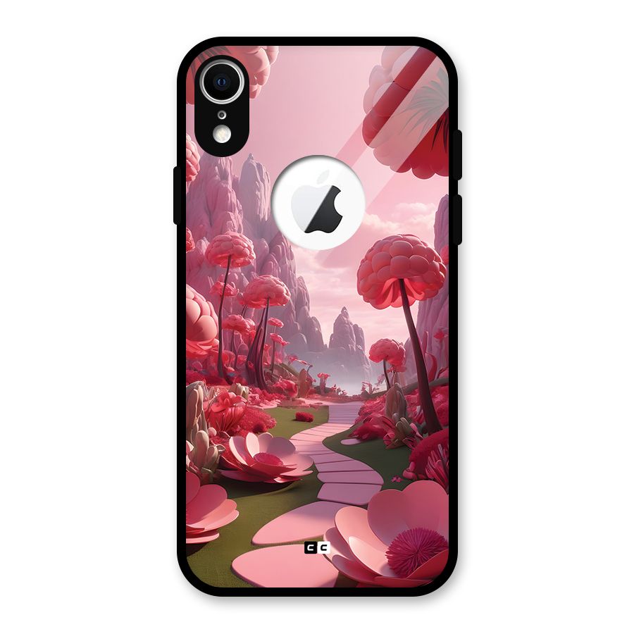 Garden Of Love Glass Back Case for iPhone XR Logo Cut