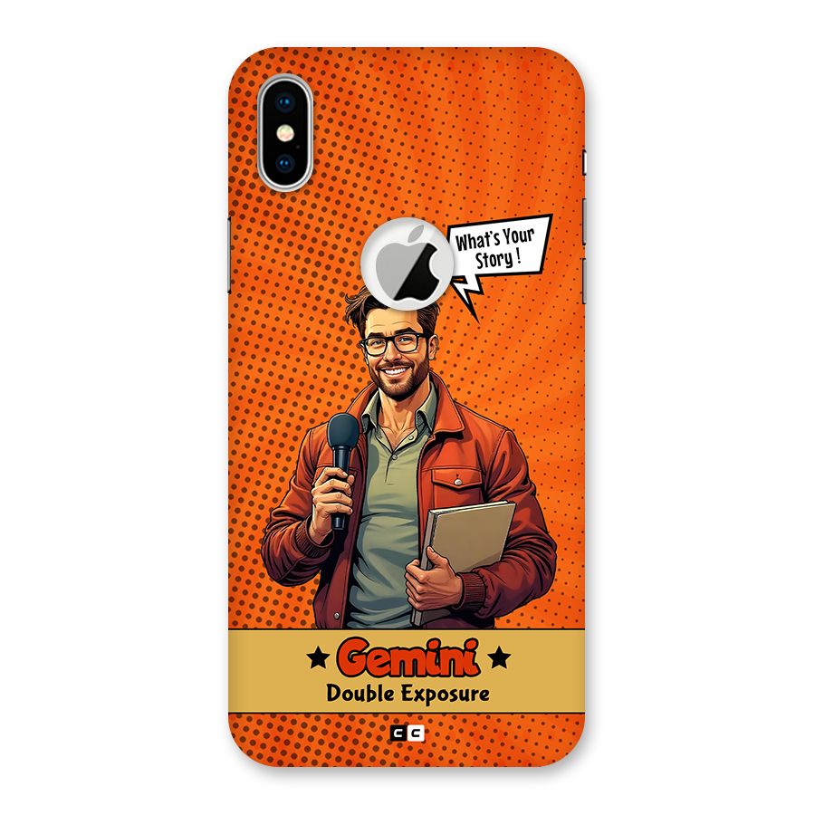Gemini Explorer Back Case for iPhone X Logo Cut