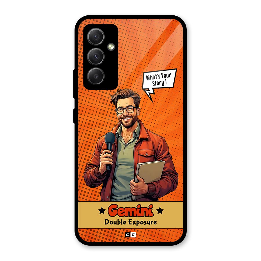 Gemini Explorer Glass Back Case for Galaxy A34