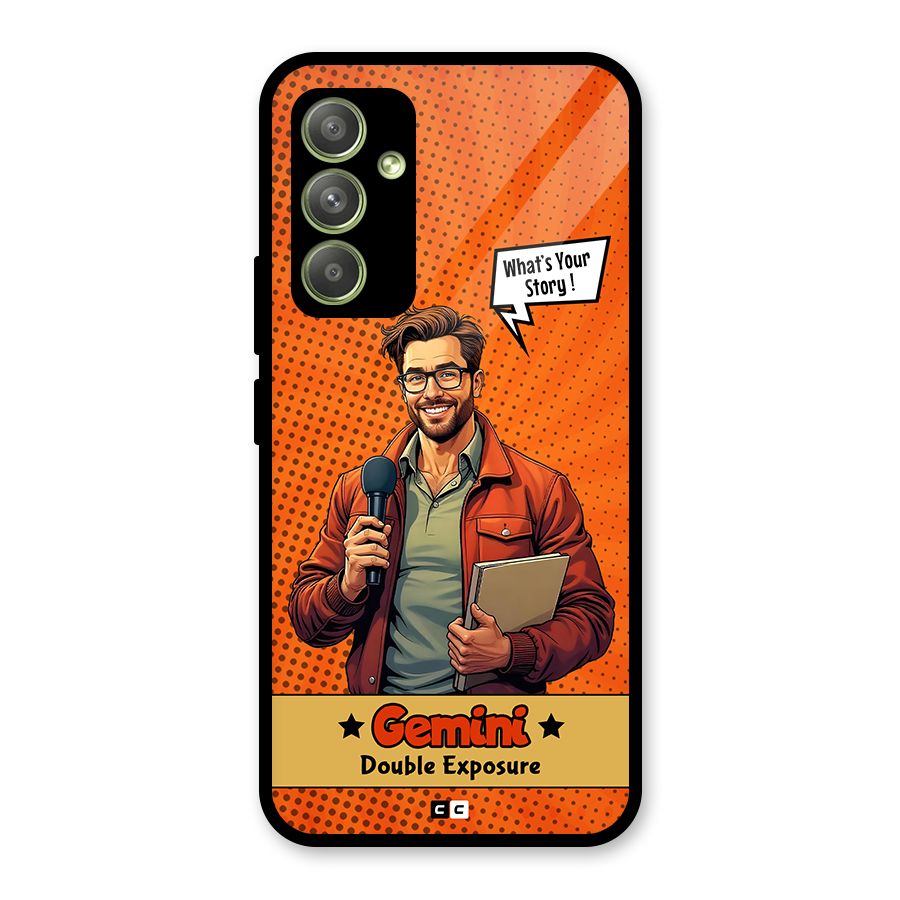 Gemini Explorer Glass Back Case for Galaxy A54