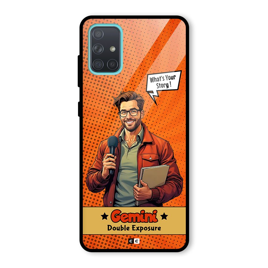 Gemini Explorer Glass Back Case for Galaxy A71