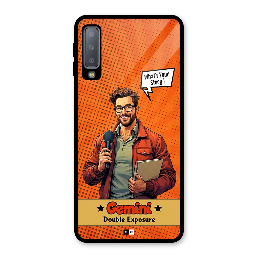 Gemini Explorer Glass Back Case for Galaxy A7 (2018)