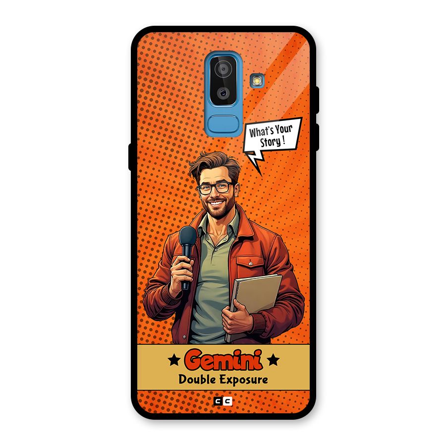 Gemini Explorer Glass Back Case for Galaxy J8