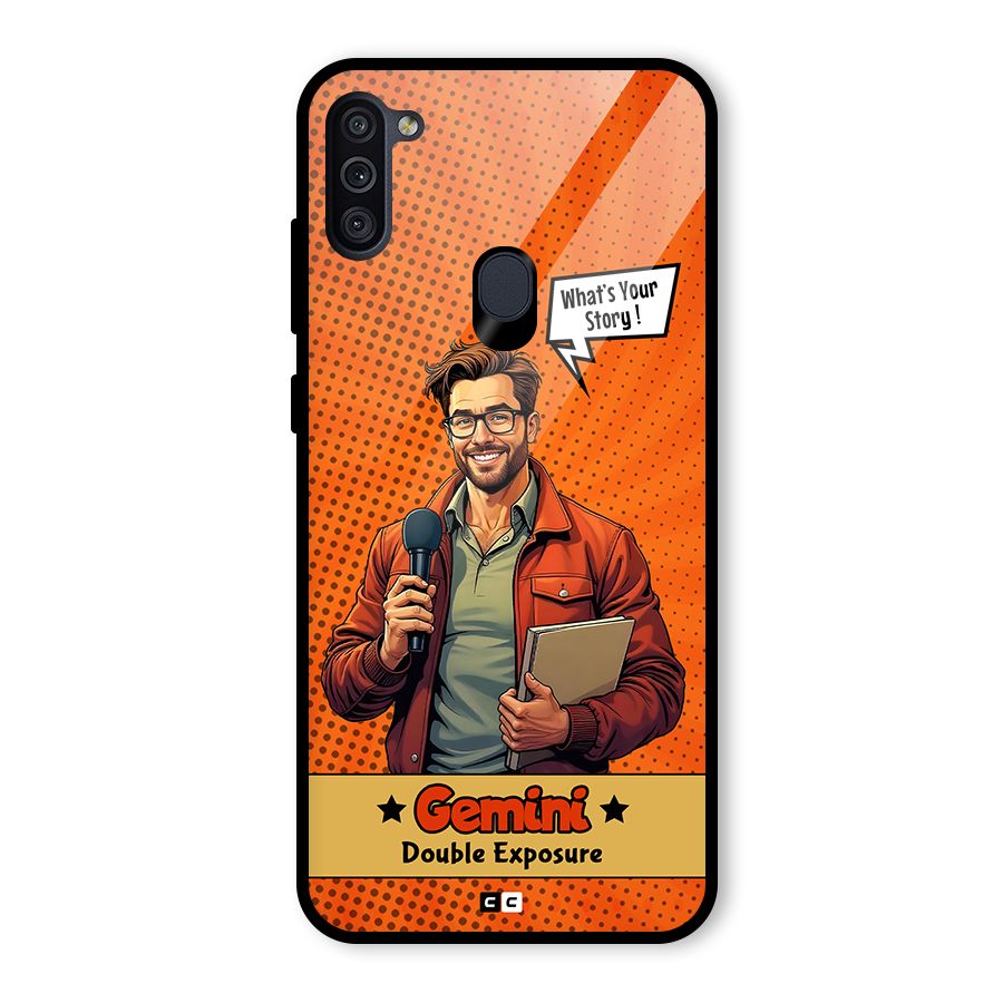 Gemini Explorer Glass Back Case for Galaxy M11