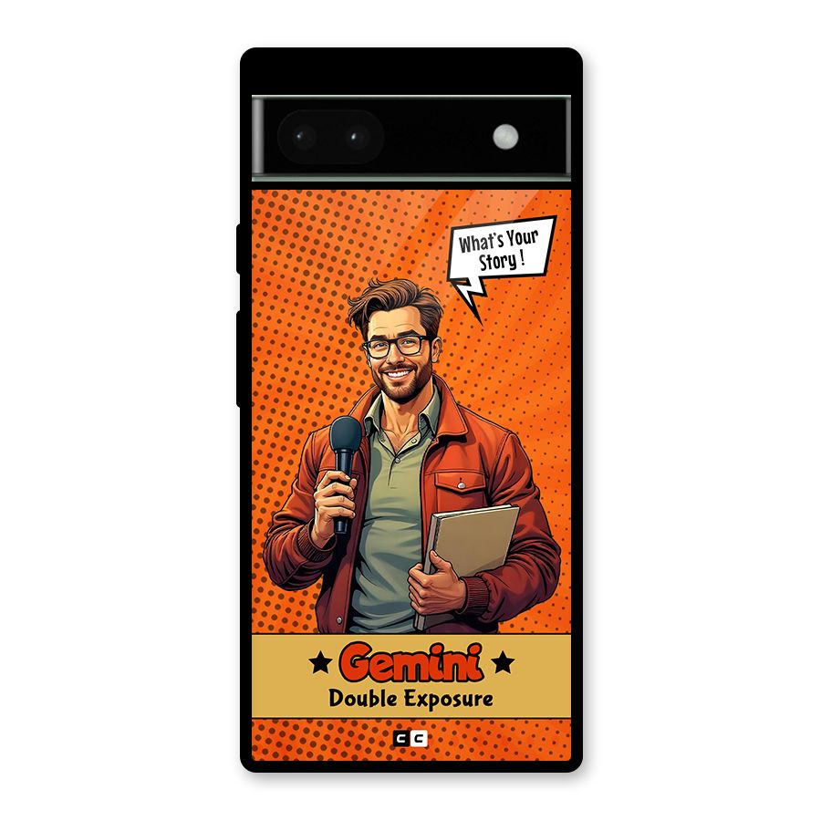 Gemini Explorer Glass Back Case for Google Pixel 6a