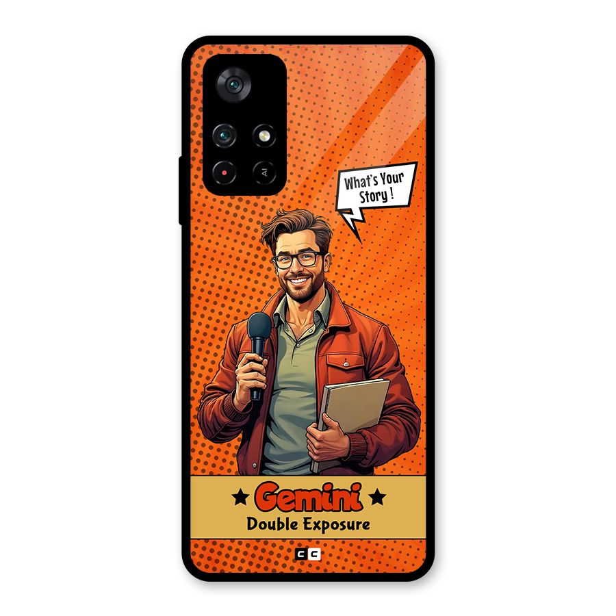 Gemini Explorer Glass Back Case for Poco M4 Pro 5G