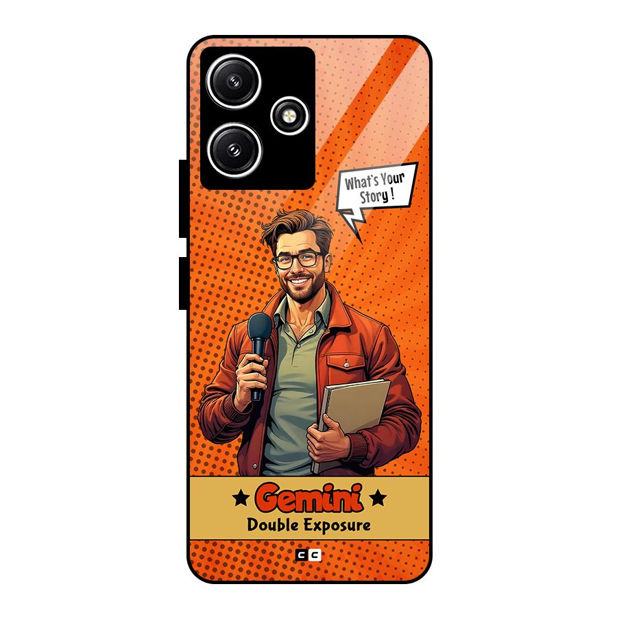 Gemini Explorer Glass Back Case for Poco M6 Pro