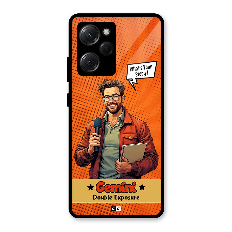Gemini Explorer Glass Back Case for Poco X5 Pro