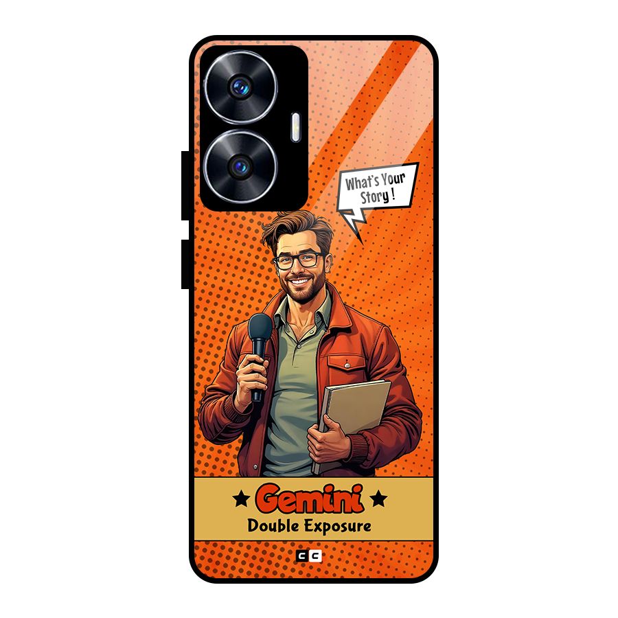 Gemini Explorer Glass Back Case for Realme Narzo N55