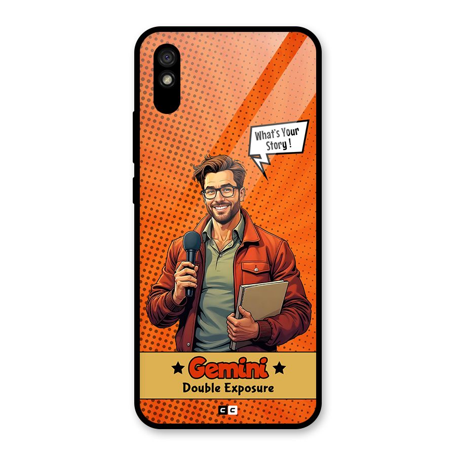 Gemini Explorer Glass Back Case for Redmi 9A