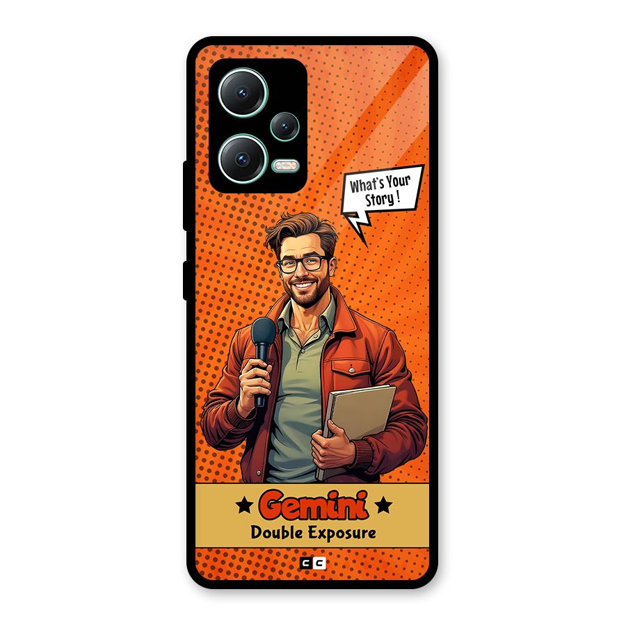 Gemini Explorer Glass Back Case for Redmi Note 12 5G