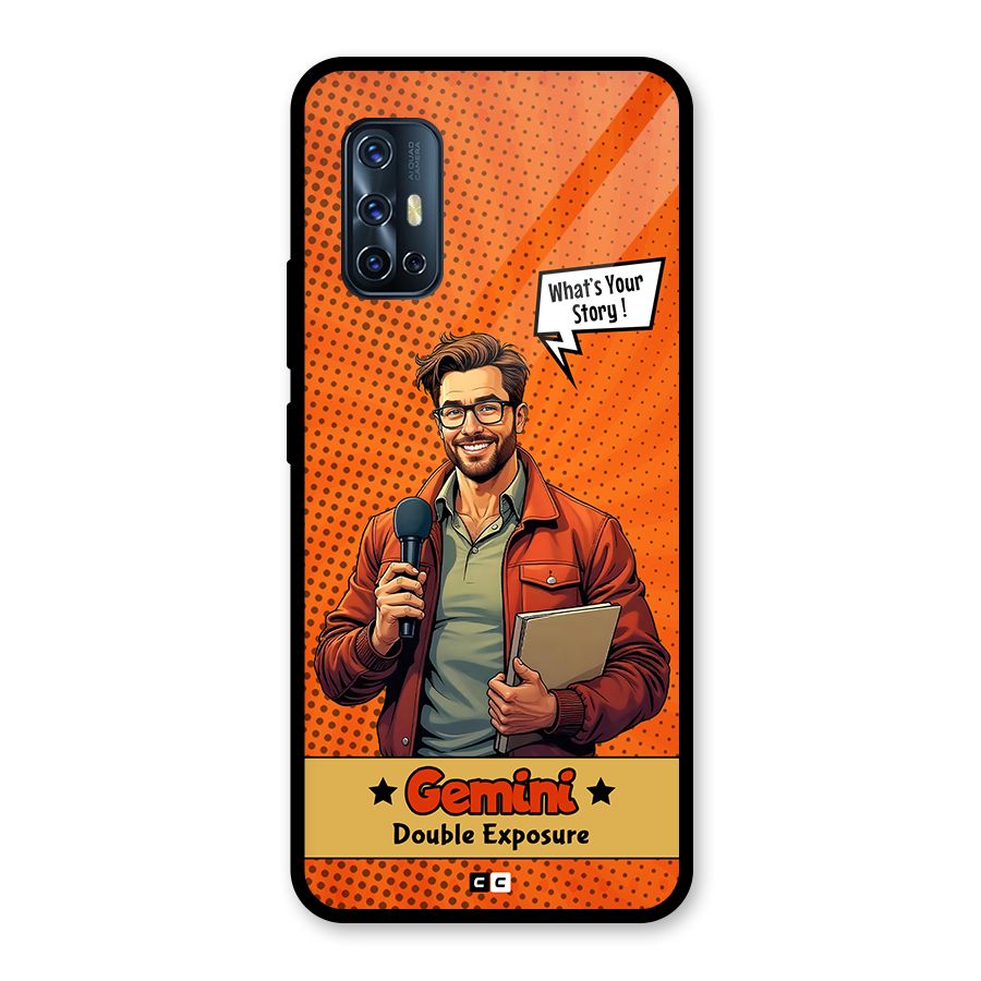 Gemini Explorer Glass Back Case for Vivo V17