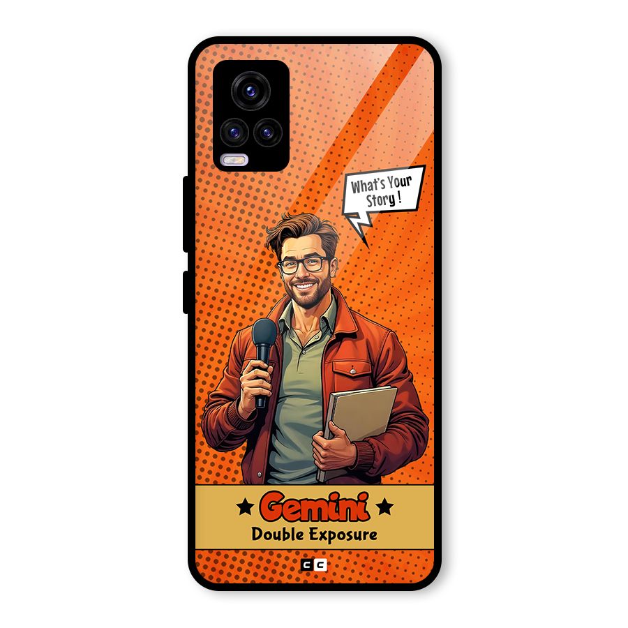 Gemini Explorer Glass Back Case for Vivo V20