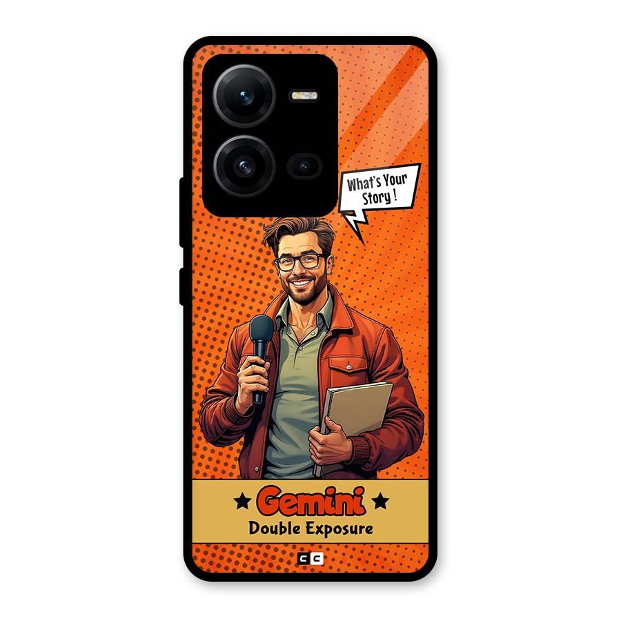 Gemini Explorer Glass Back Case for Vivo V25