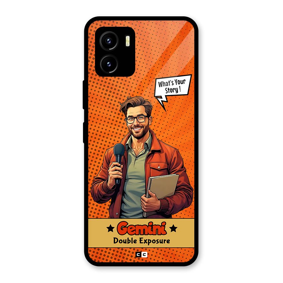 Gemini Explorer Glass Back Case for Vivo Y15s