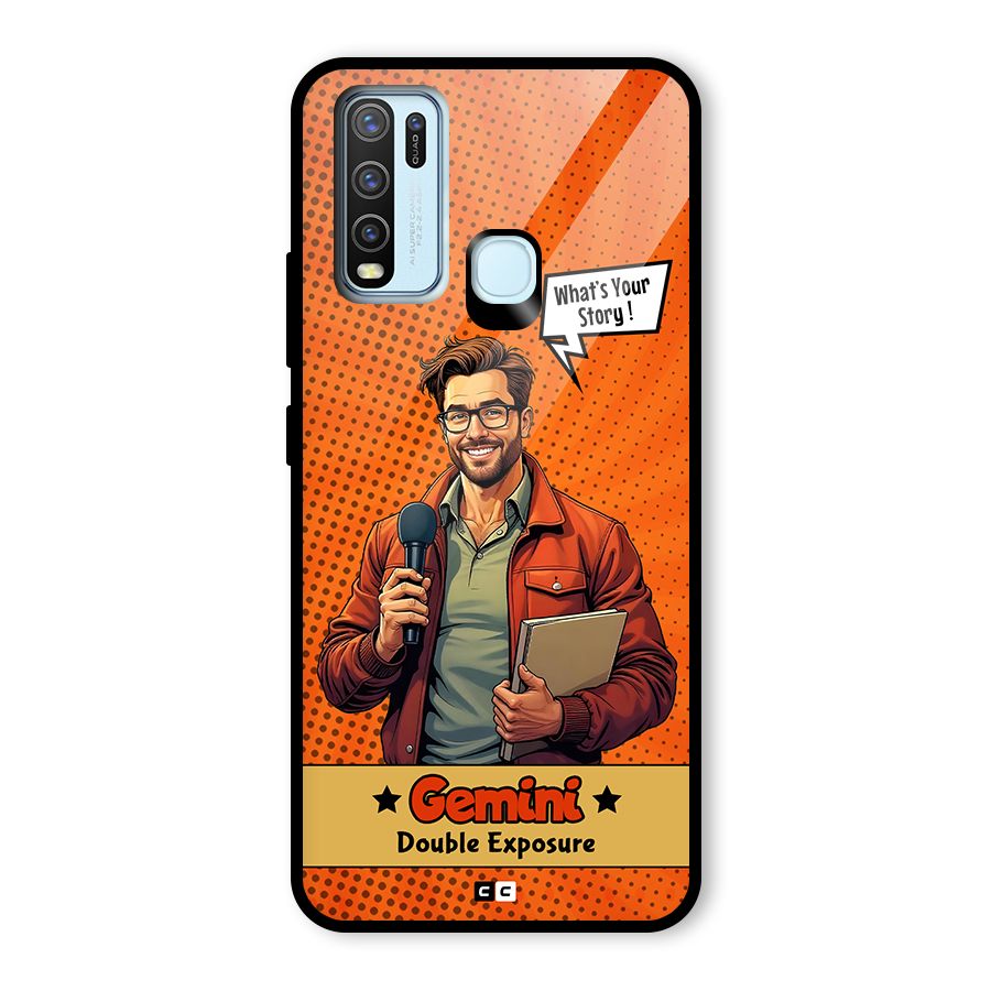 Gemini Explorer Glass Back Case for Vivo Y30