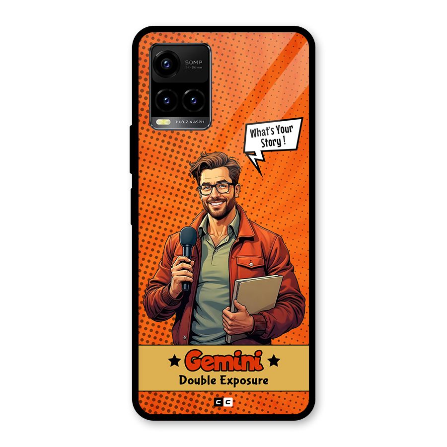 Gemini Explorer Glass Back Case for Vivo Y33s