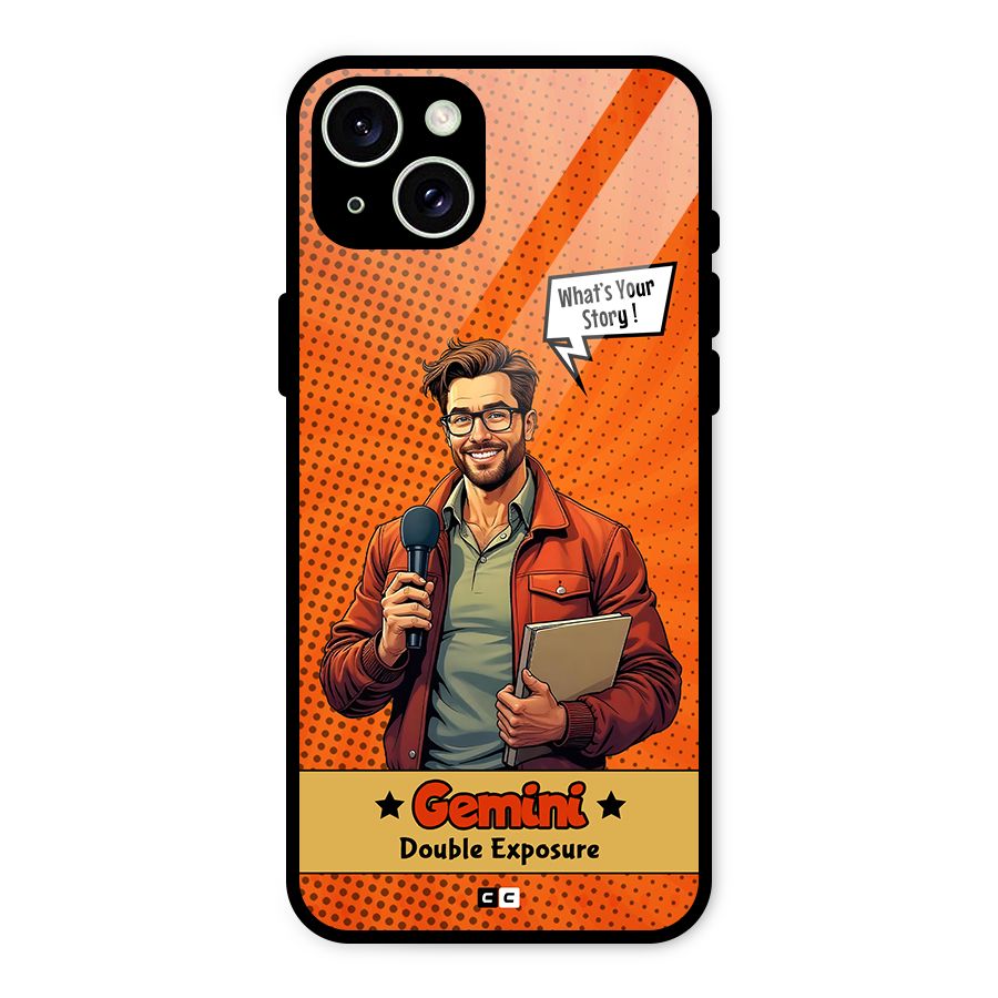 Gemini Explorer Glass Back Case for iPhone 15 Plus