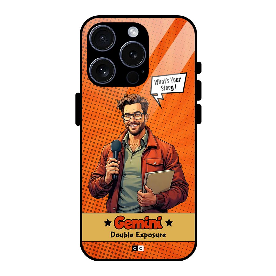 Gemini Explorer Glass Back Case for iPhone 15 Pro