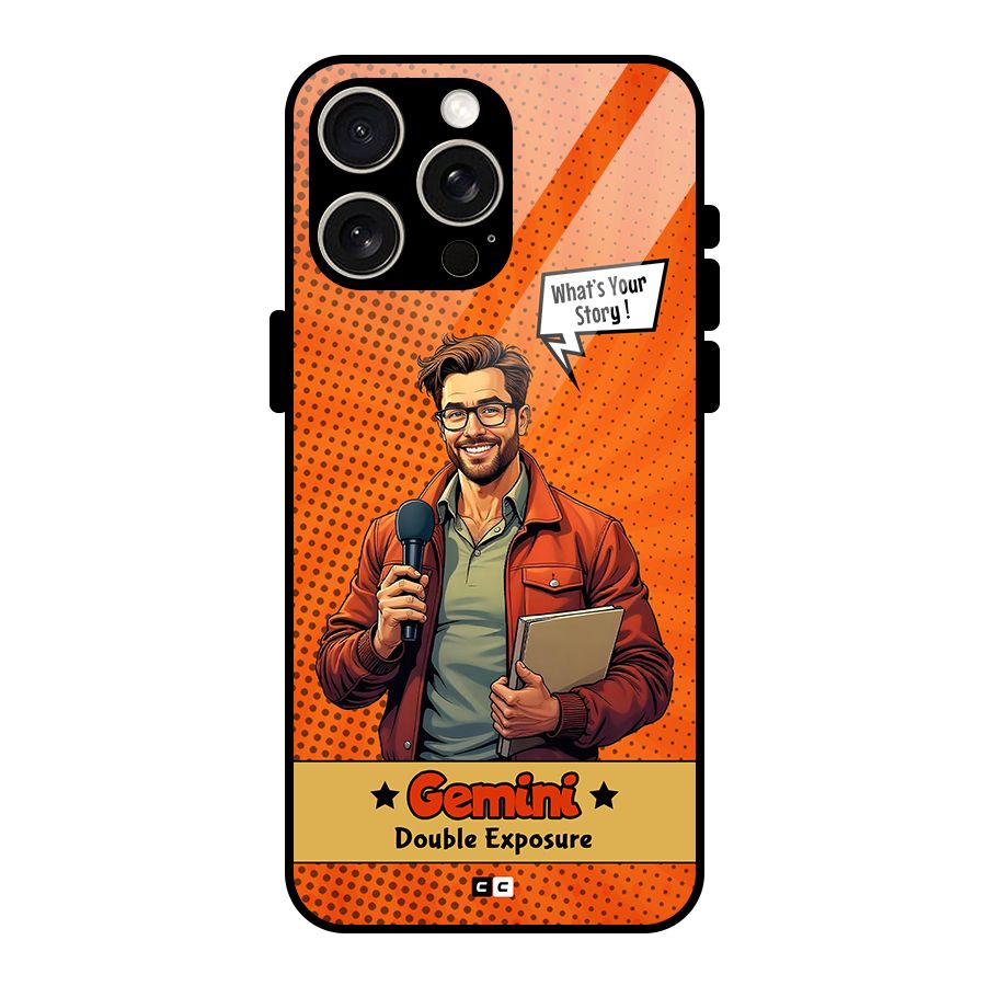 Gemini Explorer Glass Back Case for iPhone 15 Pro Max