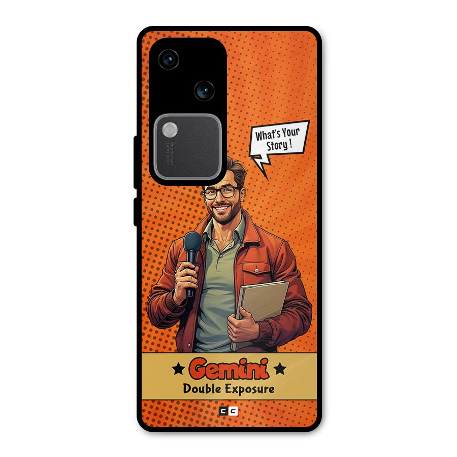 Gemini Explorer Metal Back Case for Vivo V30 Pro