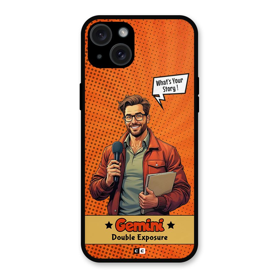 Gemini Explorer Metal Back Case for iPhone 15 Plus