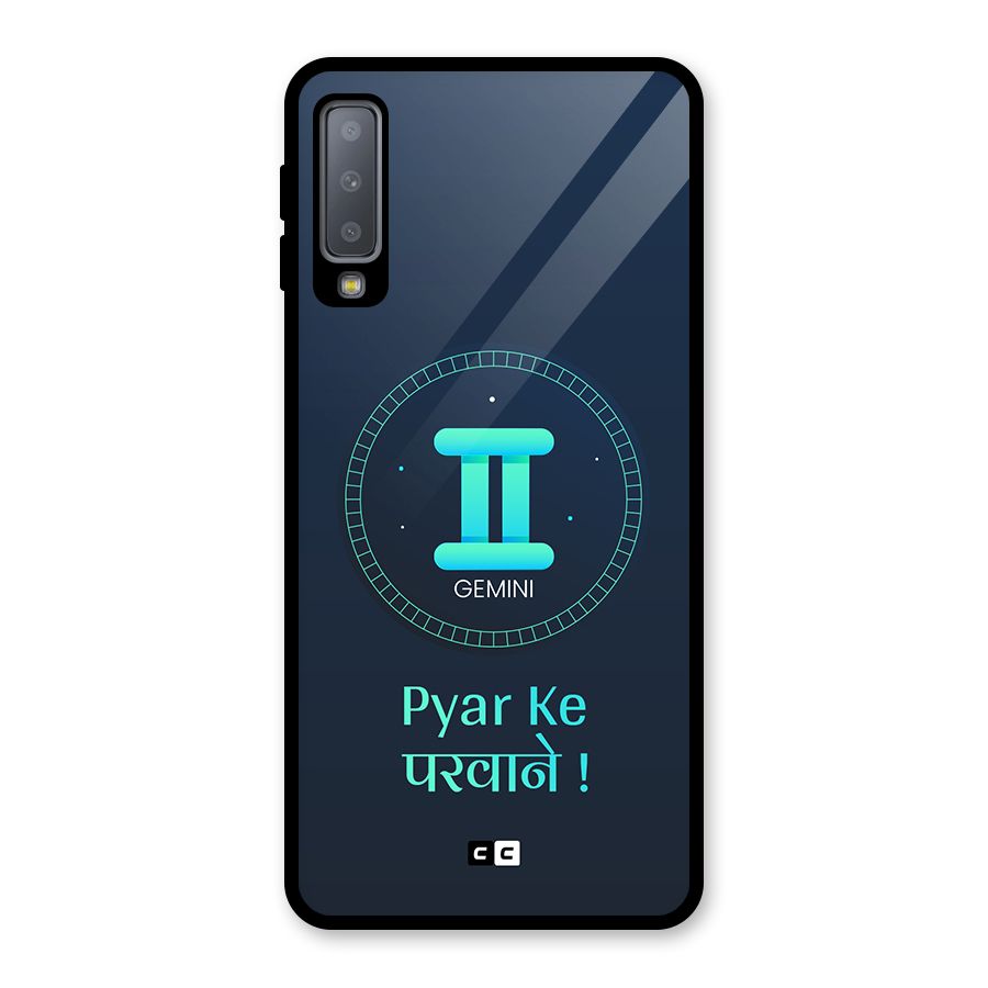 Gemini Love Glass Back Case for Galaxy A7 (2018)