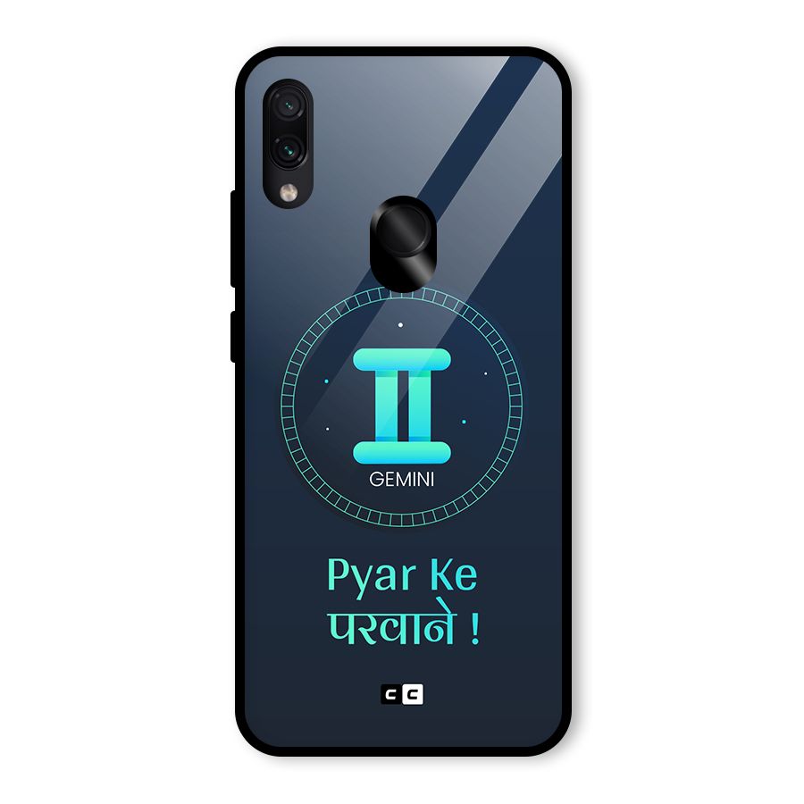 Gemini Love Glass Back Case for Redmi Note 7