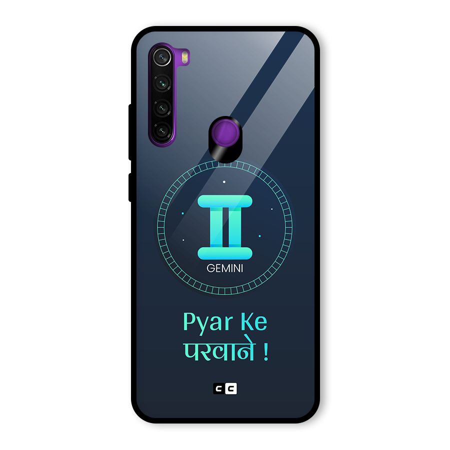 Gemini Love Glass Back Case for Redmi Note 8
