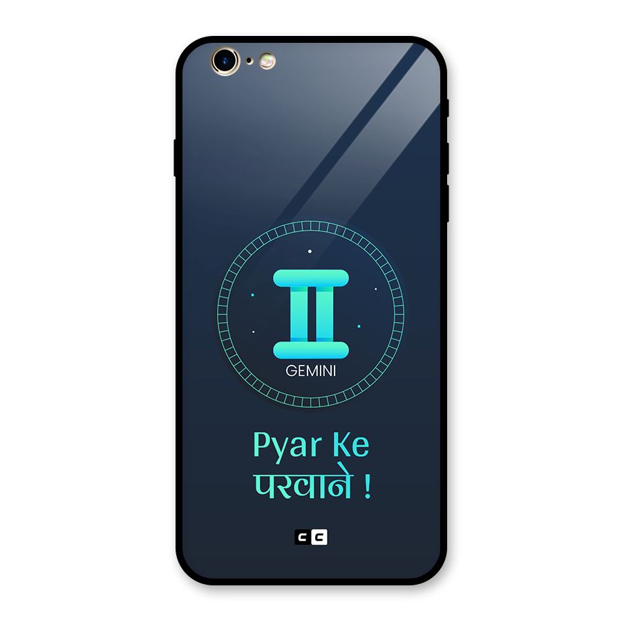 Gemini Love Glass Back Case for iPhone 6 Plus 6S Plus