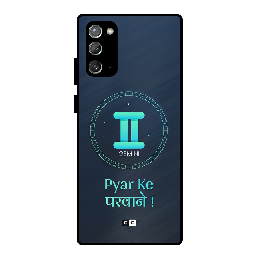 Gemini Love Metal Back Case for Galaxy Note 20